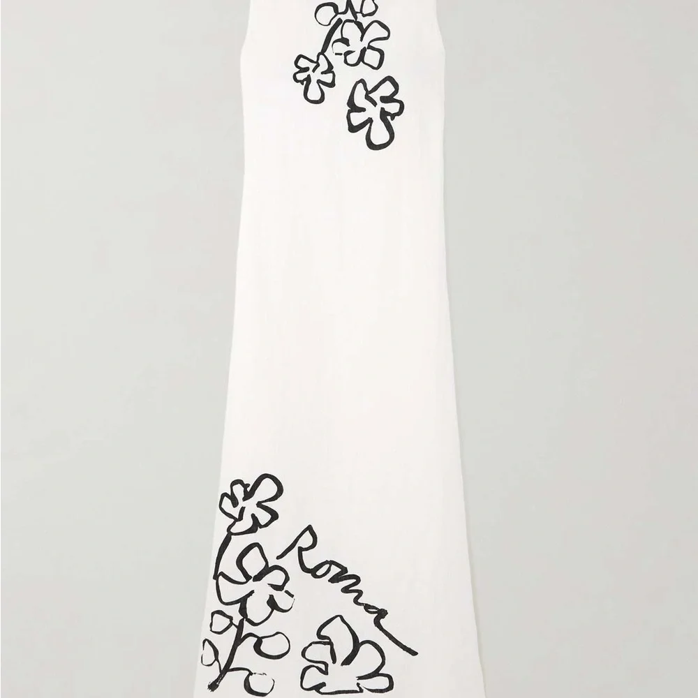 Nahana Floral Sketch Linen Dress - Picture 8 of 10